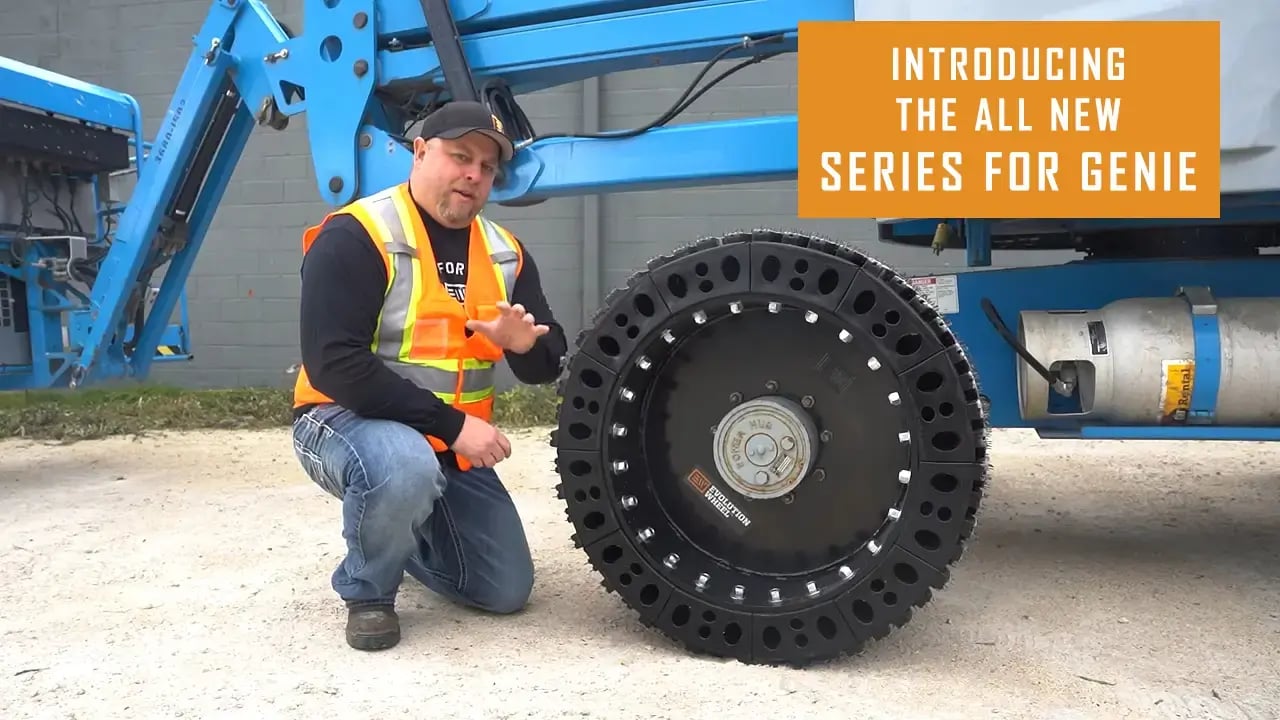 new solid tires for genie aerial lift