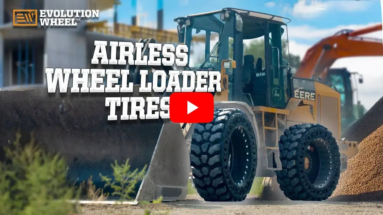 airless wheel loader tires product video