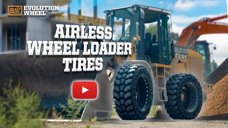 airless wheel loader tires
