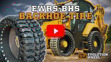 solid backhoe tire product video
