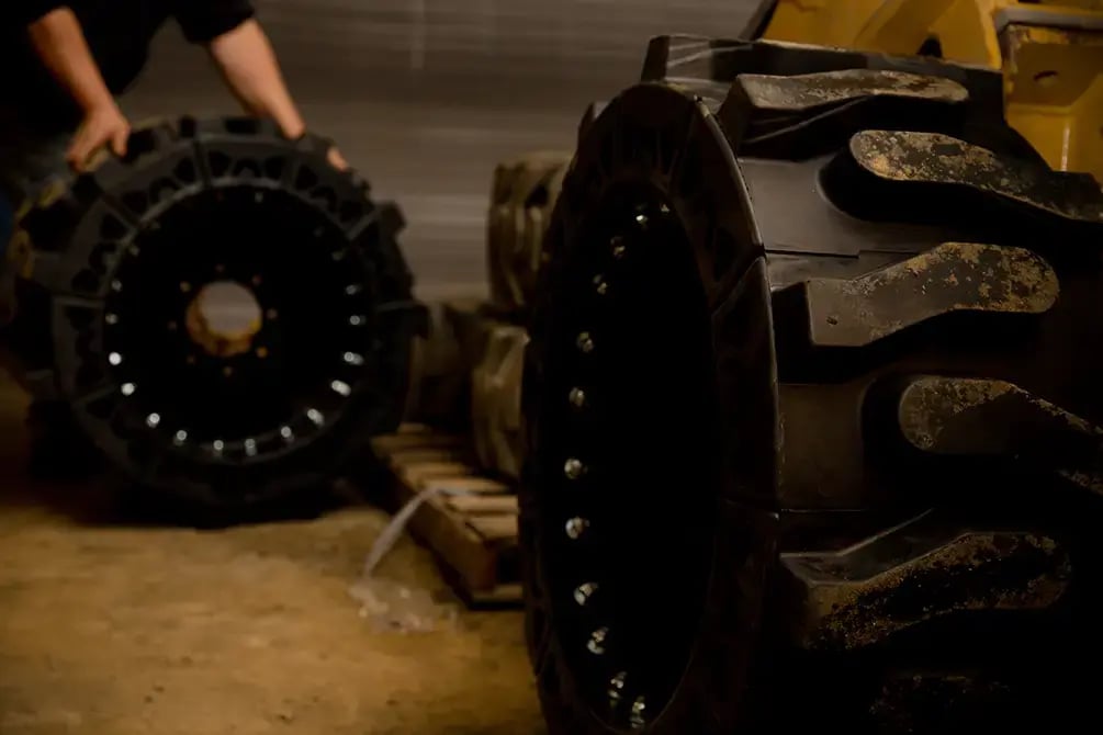 skid steer solid tires replacement