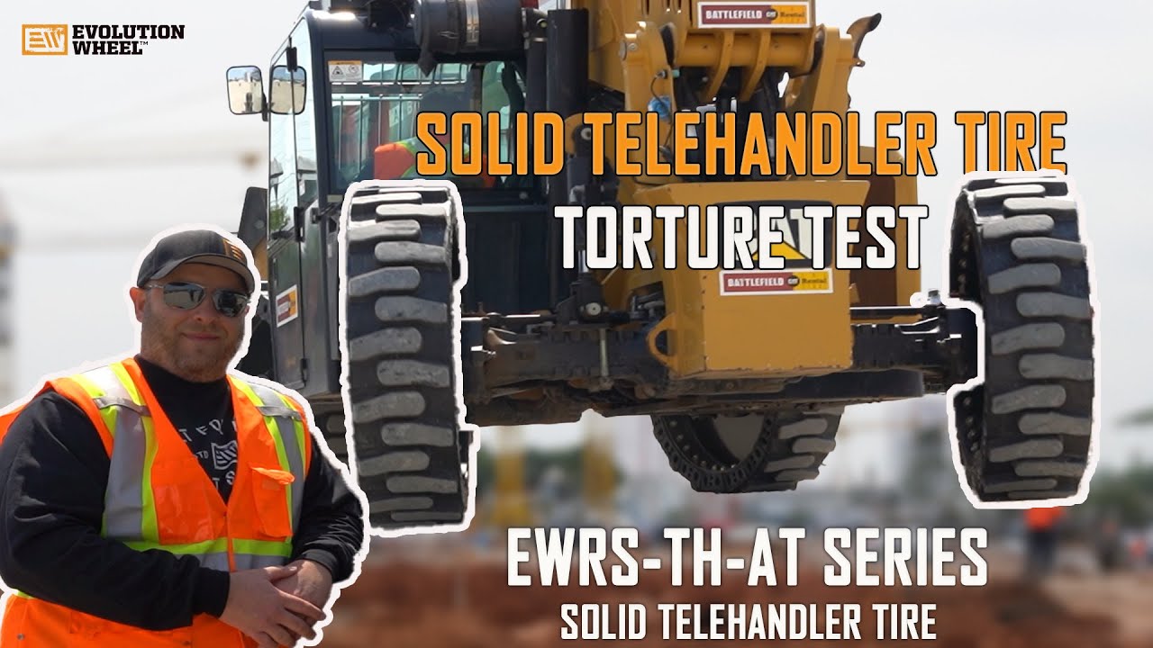 solid telehandler tire torture video test