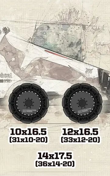 hard surface solid tire sizes for skid steer