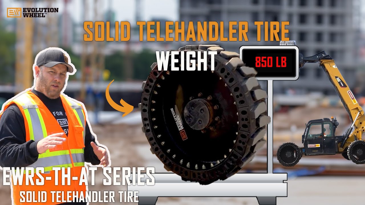 solid telehandler tire weight video