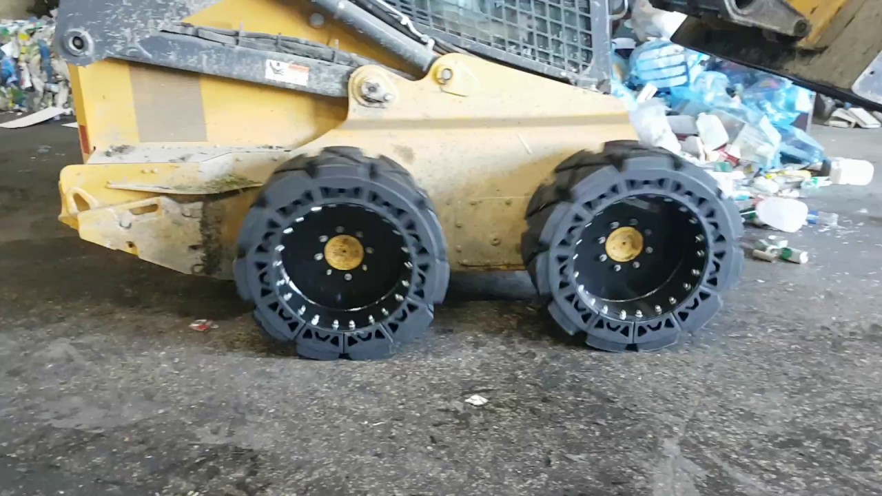 solid skid steer tires recycling facility