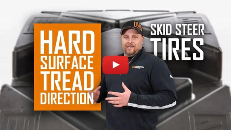 Hard Surface Skid Steer Tire - Tread Direction