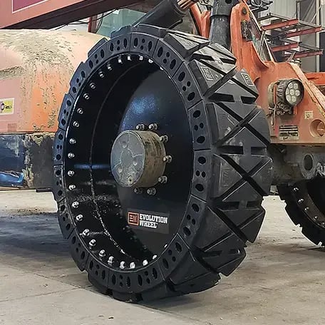 solid tire ingersoll rand telescopic forklift