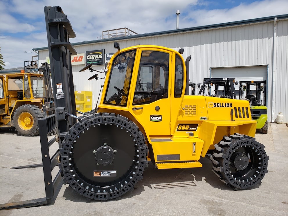 solid rubber all terrain forklift tires