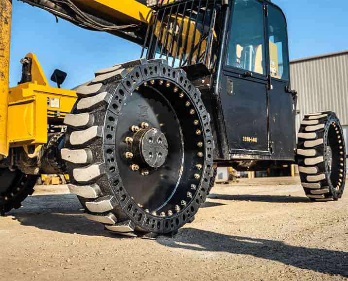 Telehandler Tires - Forget Flat Tires Go Solid - Evolution Wheel