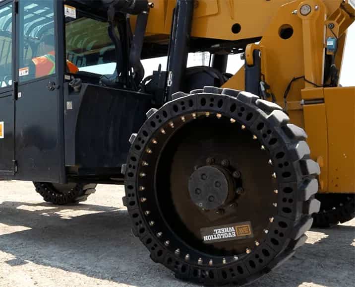 Telehandler Tires - Forget Flat Tires Go Solid - Evolution Wheel