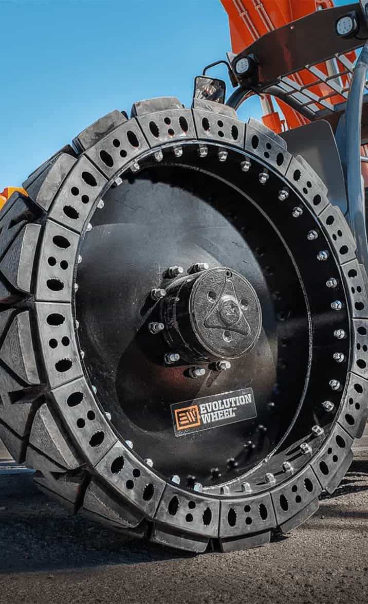 Solid Telehandler Tires - Forget Flat Tires Go Solid - Evolution Wheel