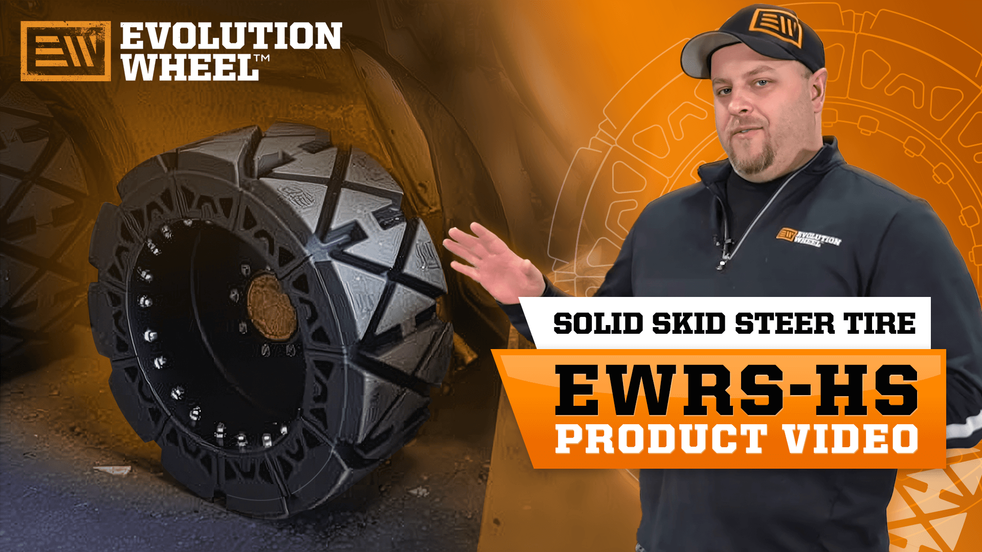 airless bobcat tire hard surface tread