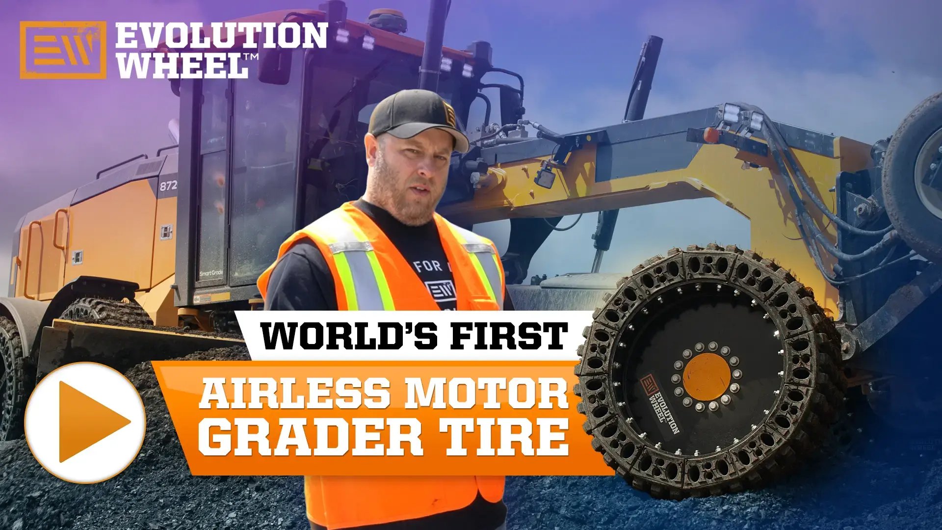 airless motor grader tires