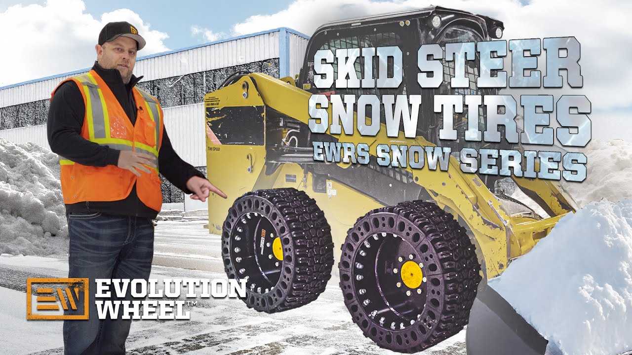 skid steer snow tires video