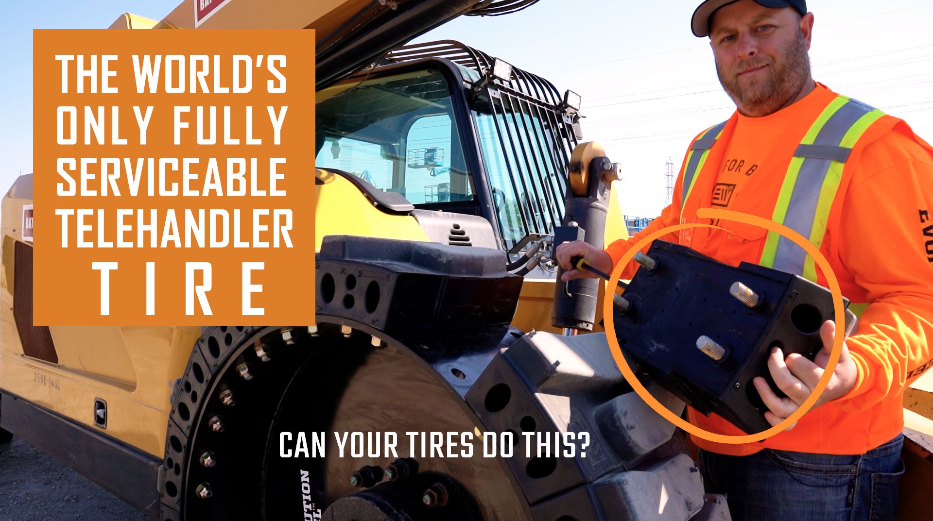 This video is about the world's only fully serviceable JLG telehandler tires