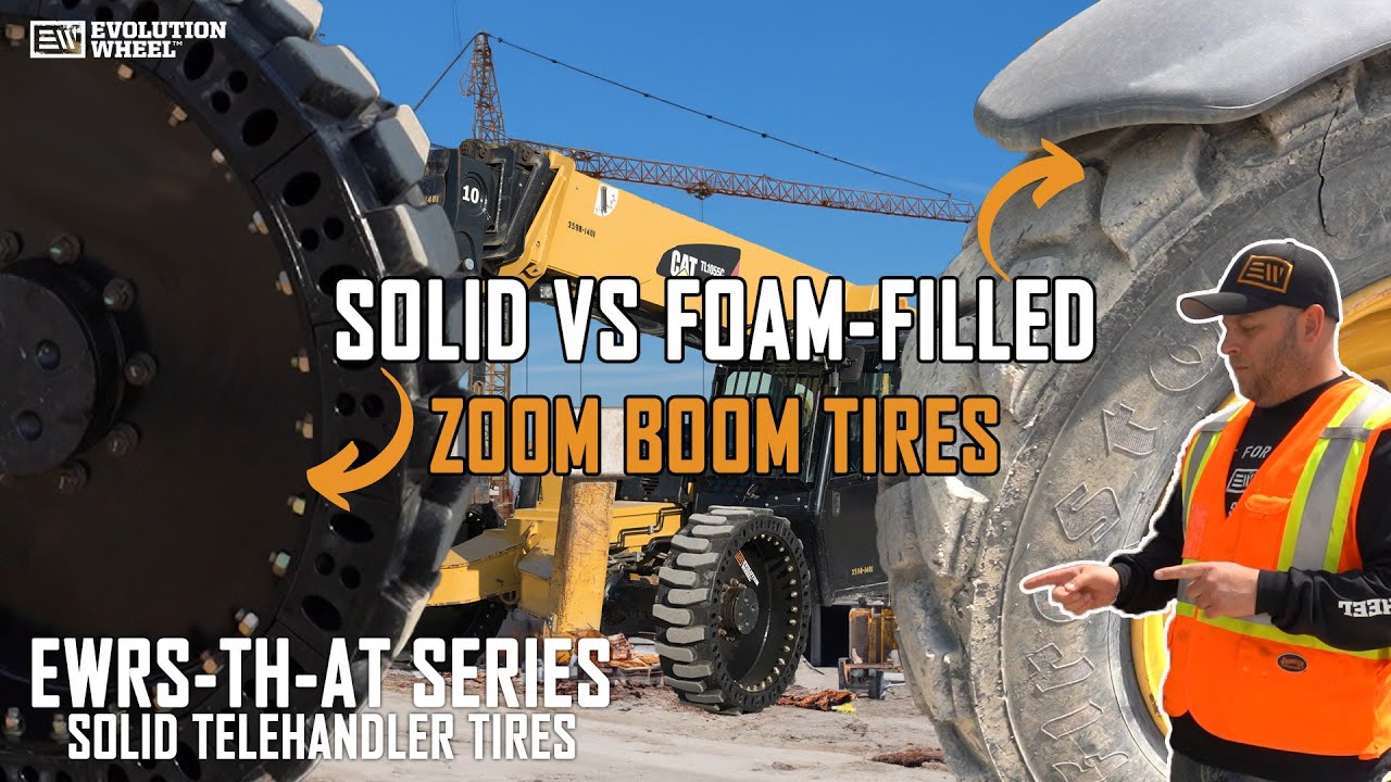 solid with foam tire comparison video