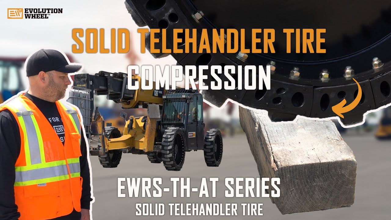 solid telehandler tire compression