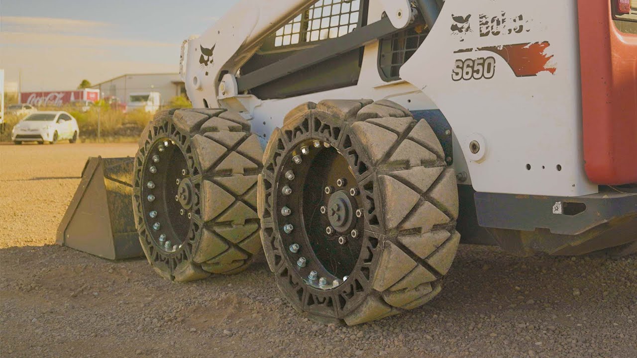 hard surface solid skid steer tires
