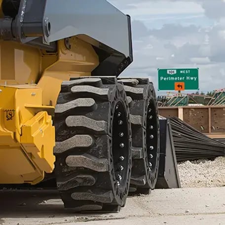 flat free skid steer tires