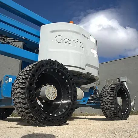 genie boom lift solid tires