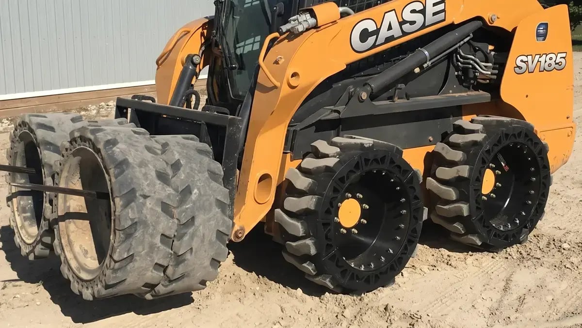 case 185b solid skid steer tires