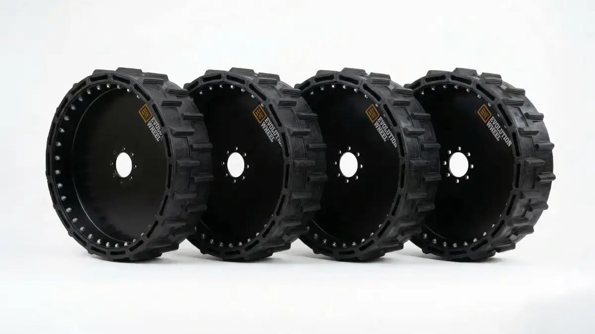set of 4 airless pivot tire ewrs-pivot