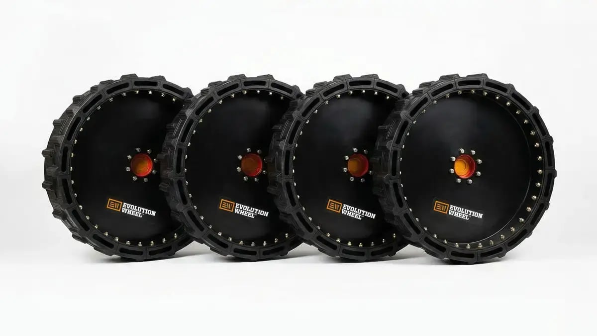 set of 4 airless pivot tire ewrs-pivot