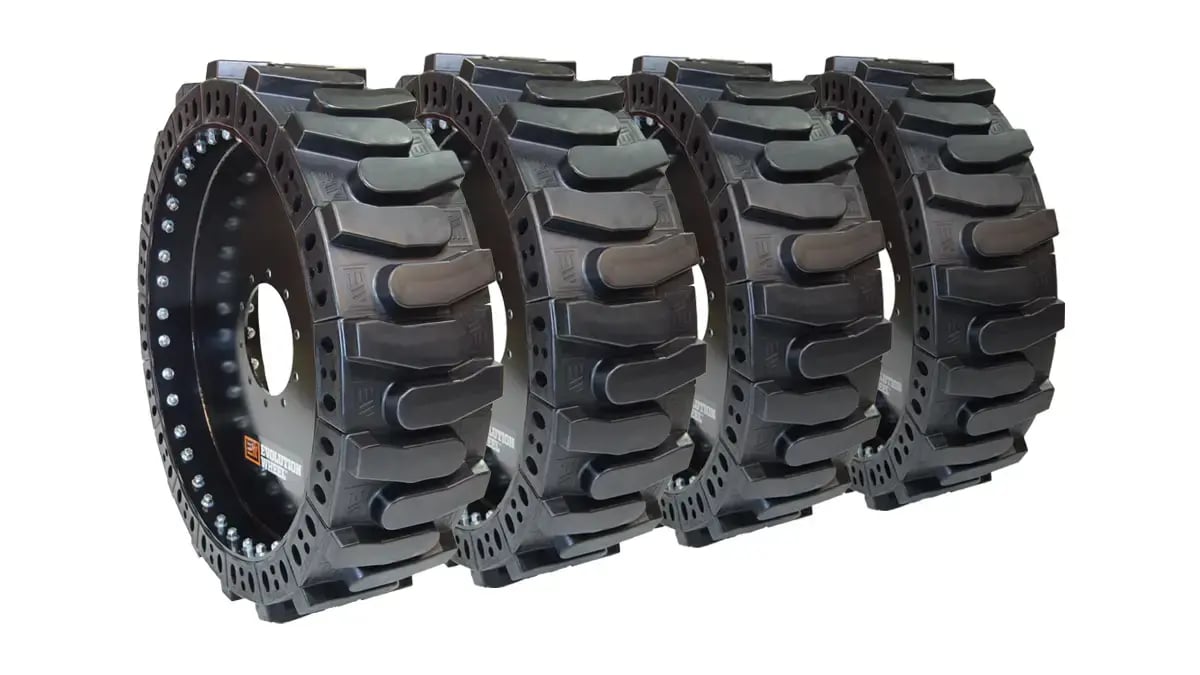 set of airless telehandler tires price