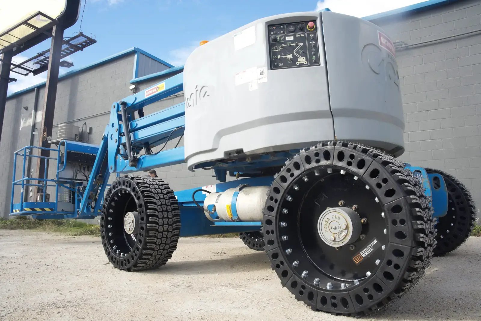 genie aerial lift solid tires