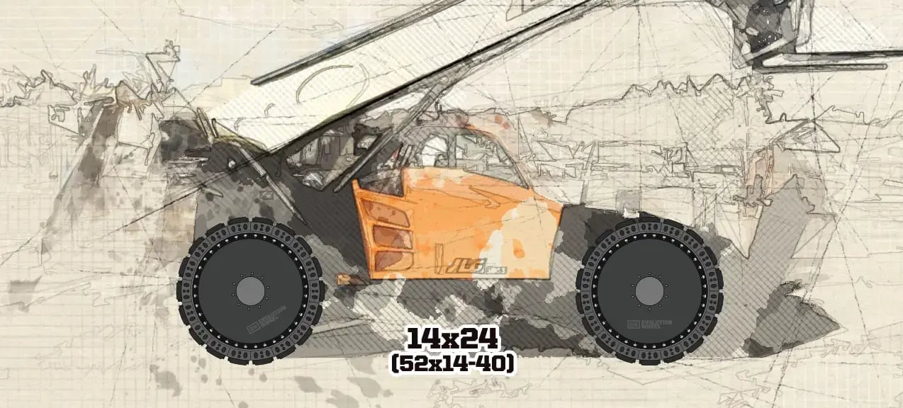 solid tire sizes jlg