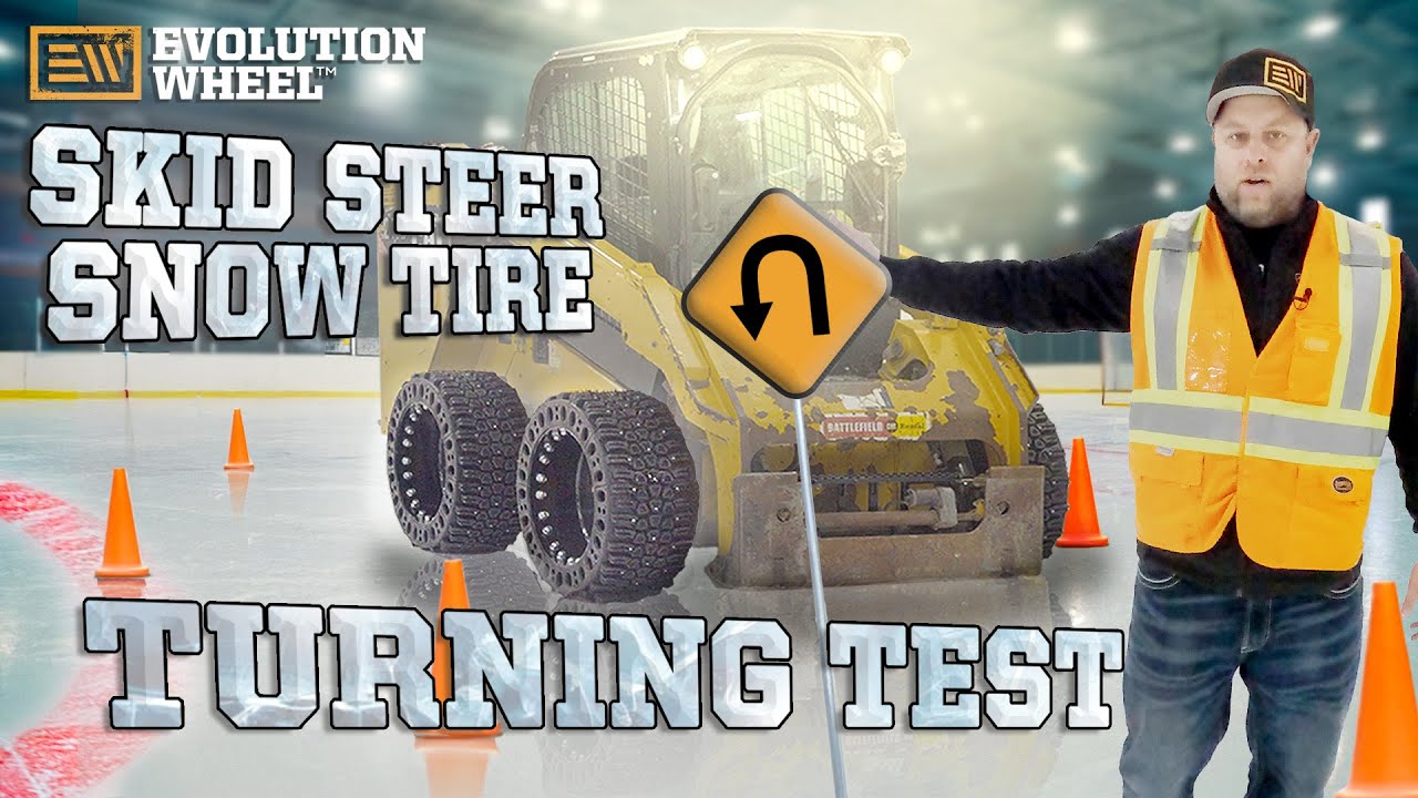 solid skid steer tires turning test