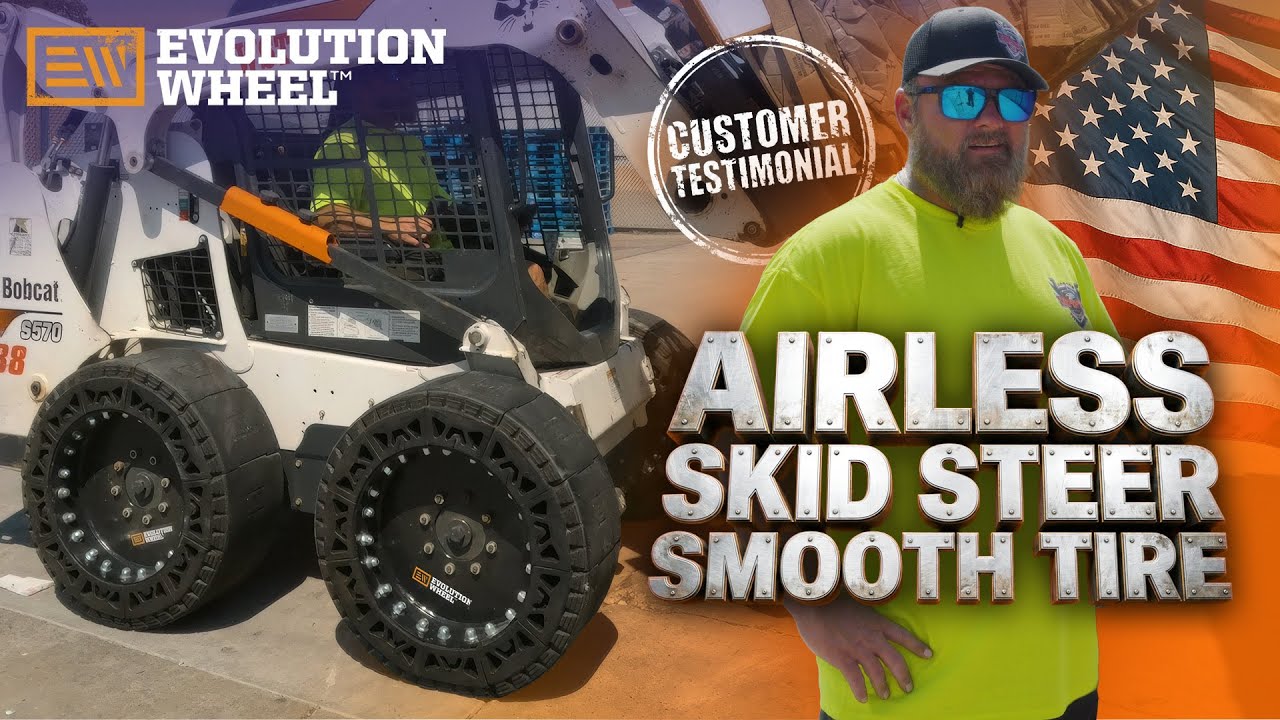 airless bobcat tires with smooth tread