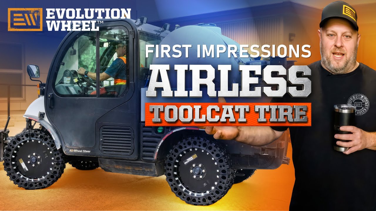 airless bobcat toolcat tires video