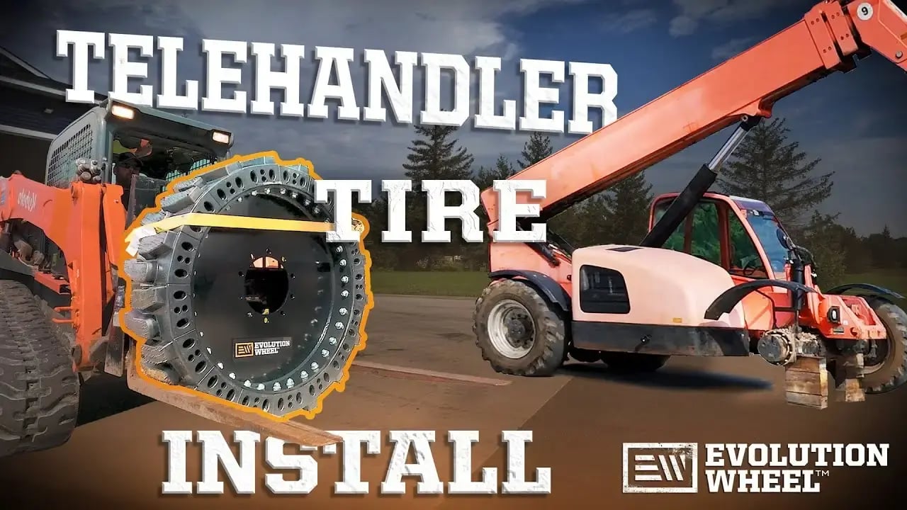 install solid telehandler tire