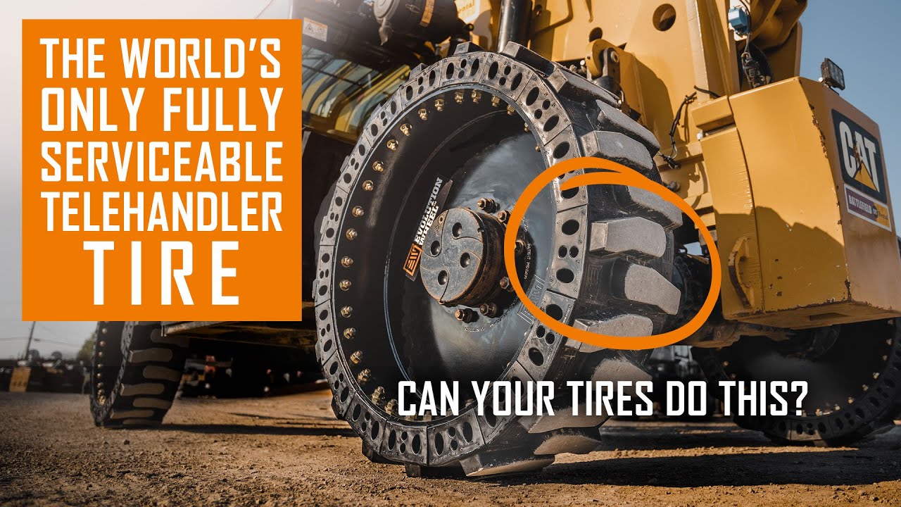 serviceable solid telehandler tire