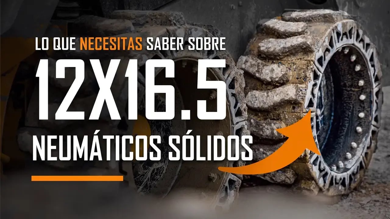 Lo que DEBES saber sobre los neumáticos MACIZOS 12x16.5 | Neumáticos macizos para minicargador