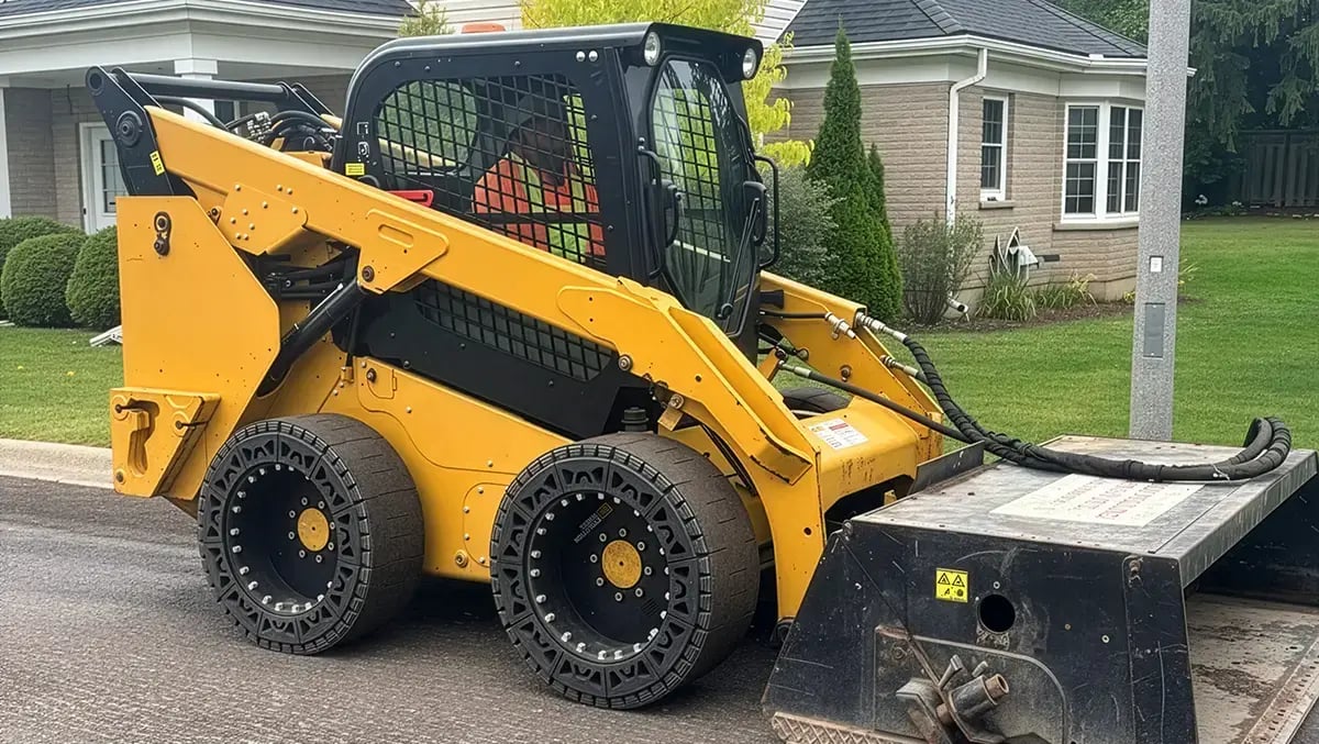 airless tires skid steer smooth tread