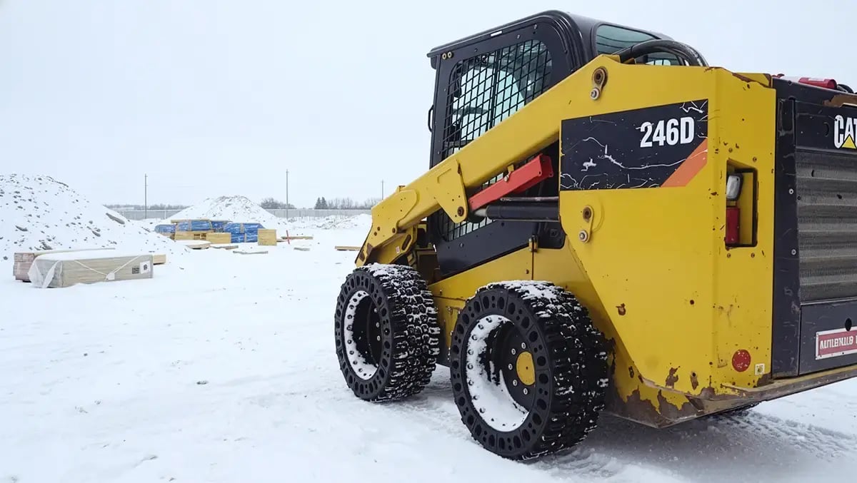 snow solid tires for skid steers