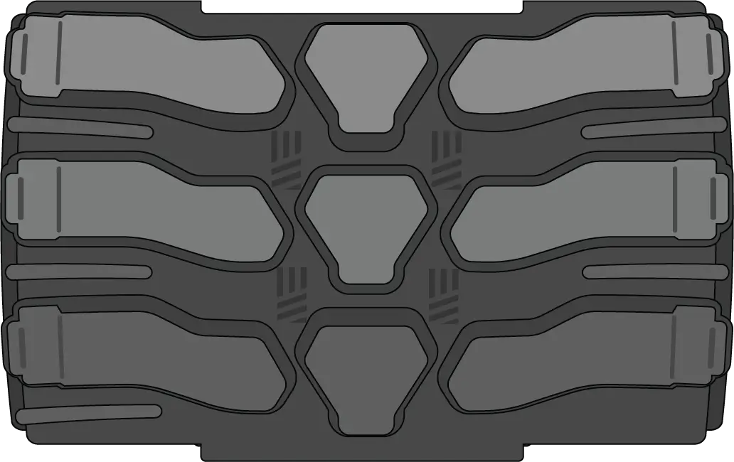 solid telehandler tire at tread