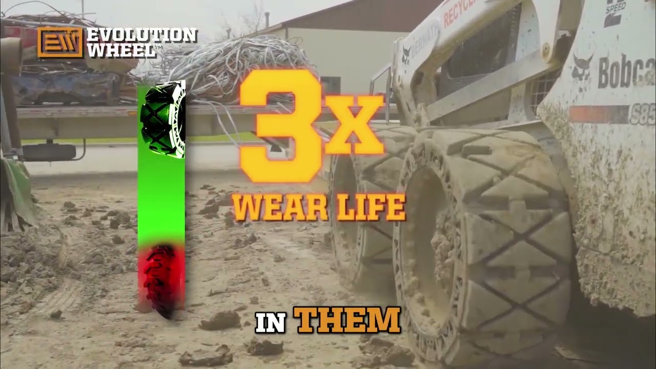 solid skid steer tire lasts 3x longer