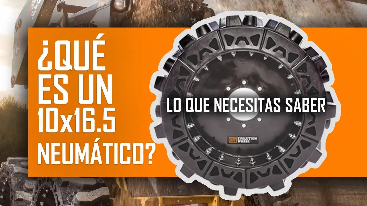 ¿Qué es una llanta tamaño 10x16.5? Llantas macizas para minicargador vs. neumáticas