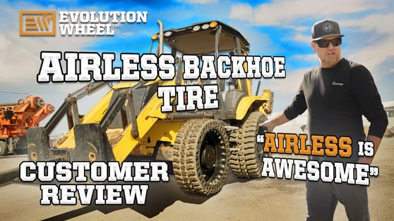 airless backhoe tire customer review