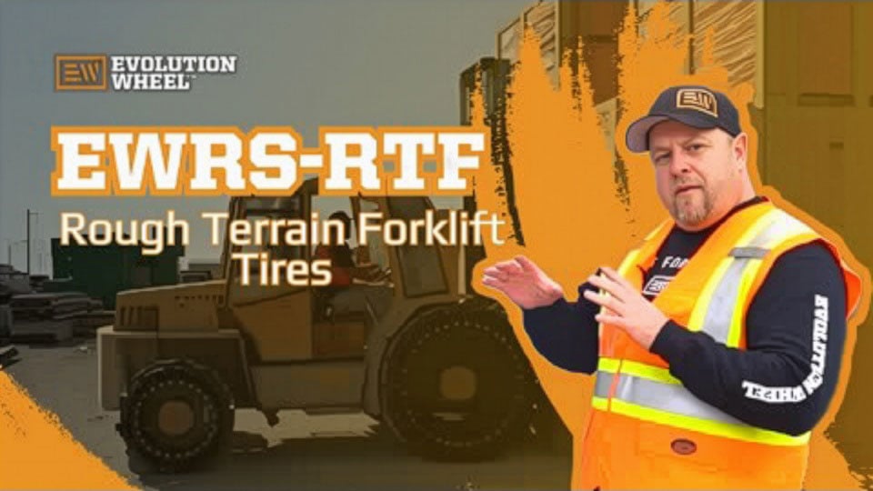 airless rough terrain forklift product video