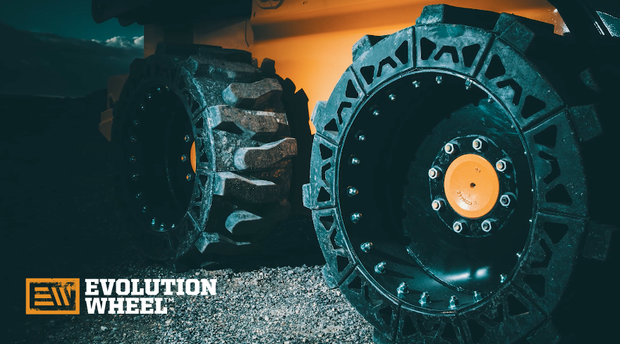 solid cushion skid steer tires