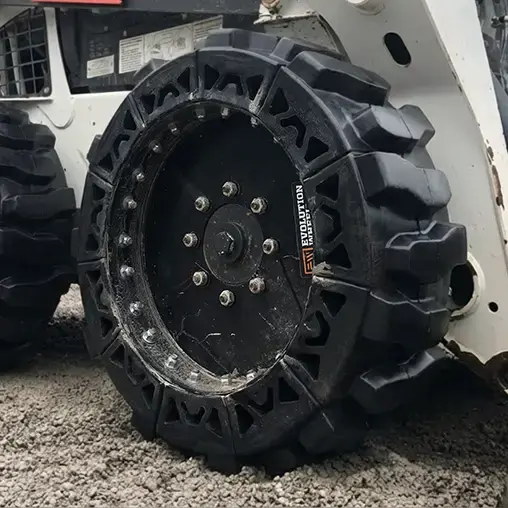 All Terrain Tread of Airless Skid Steer Tire from Evolution Wheel