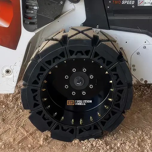 Hard Surface Tread of Airless Skid Steer Tire from Evolution Wheel
